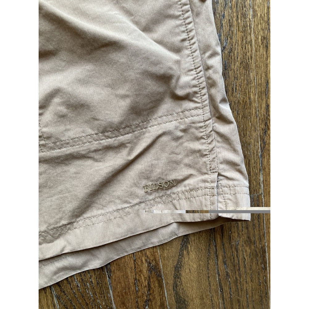 Filson Water Shorts Mens Size Large Beige Quick Dry Flax Lightweight Green River - Picture 4 of 8